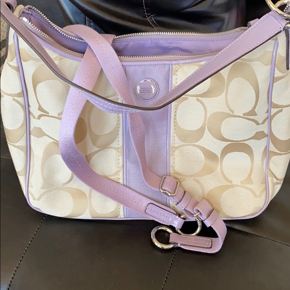 Coach Handbags - Coach Purse lavender and cream in color